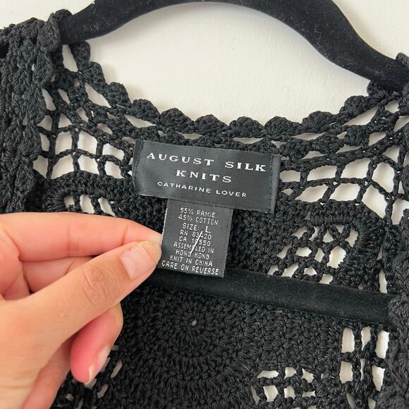 Vintage August Silk Crochet Vest - Picture 5 of 5